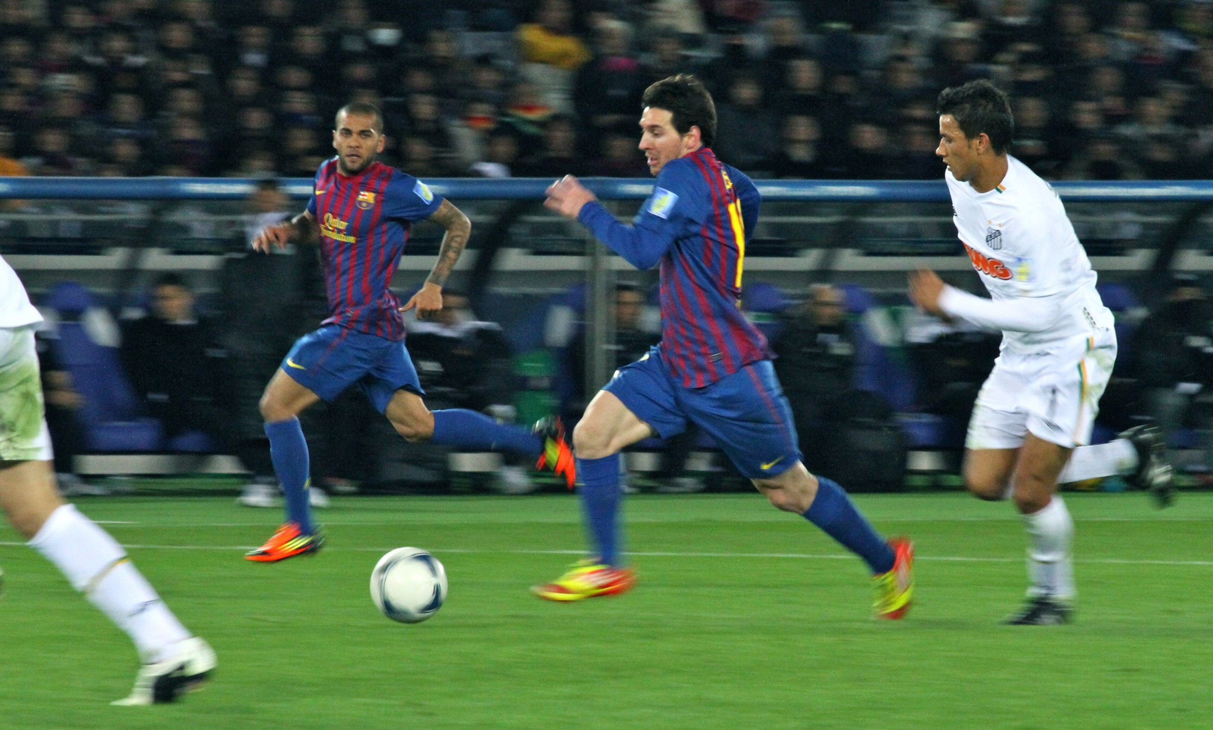 Lionel Messi during the 2011 FIFA Club World Cup Final.