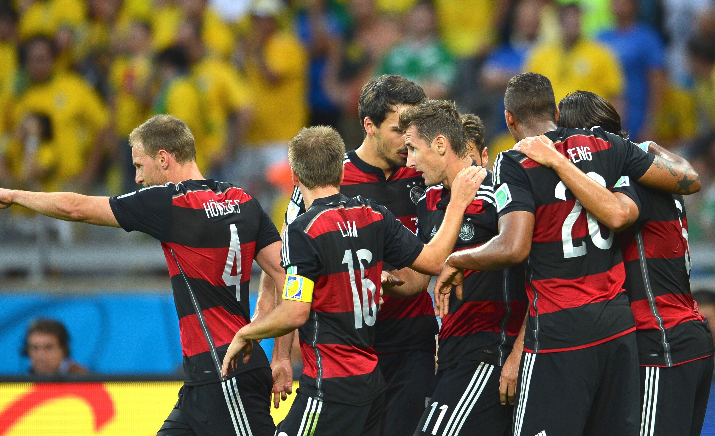 Miroslav Klose during Brazil against Germany at the 2014 World Cup