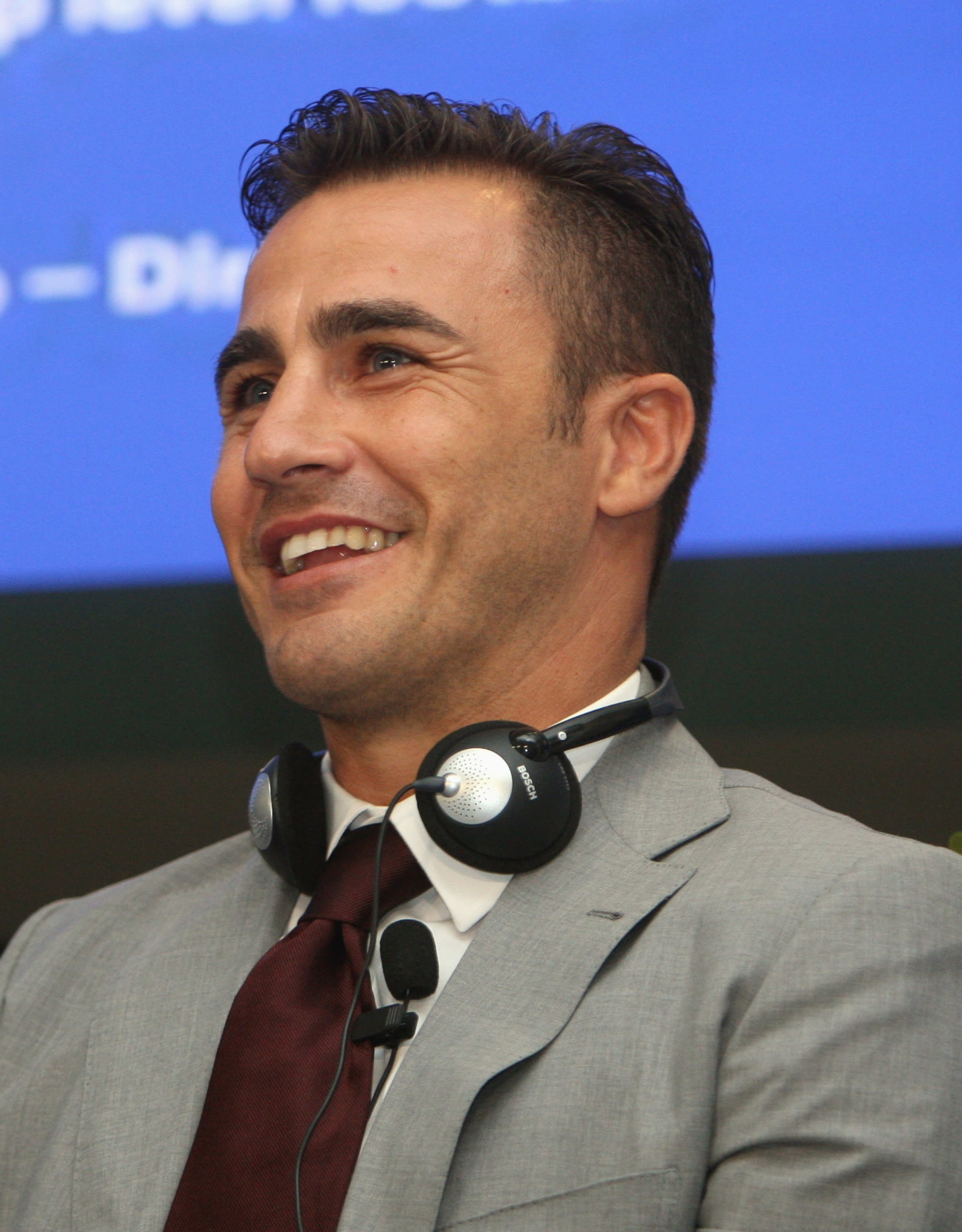 Fabio Cannavaro speaking at an event in 2011