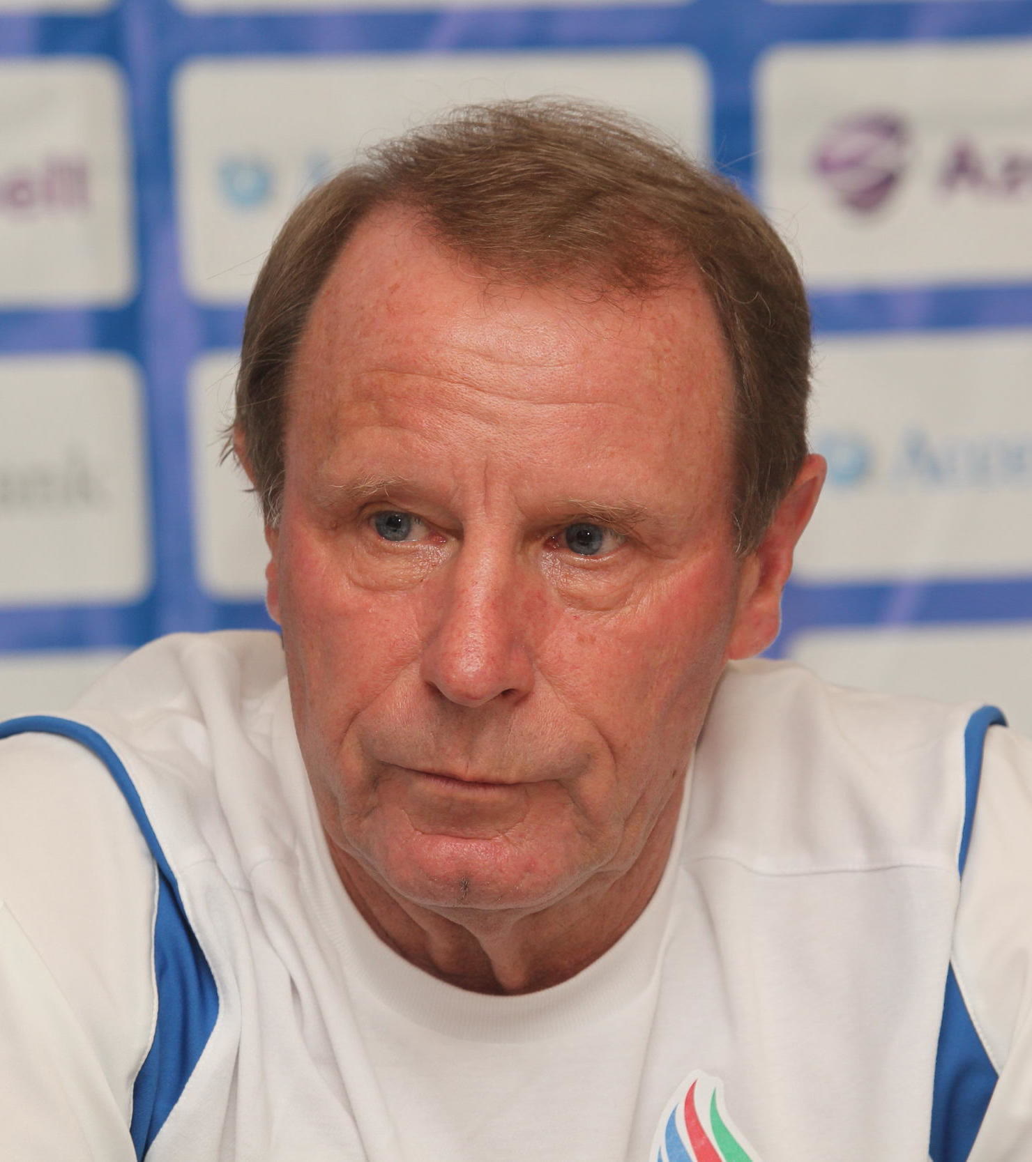 Portrait of Berti Vogts at a press event in 2014