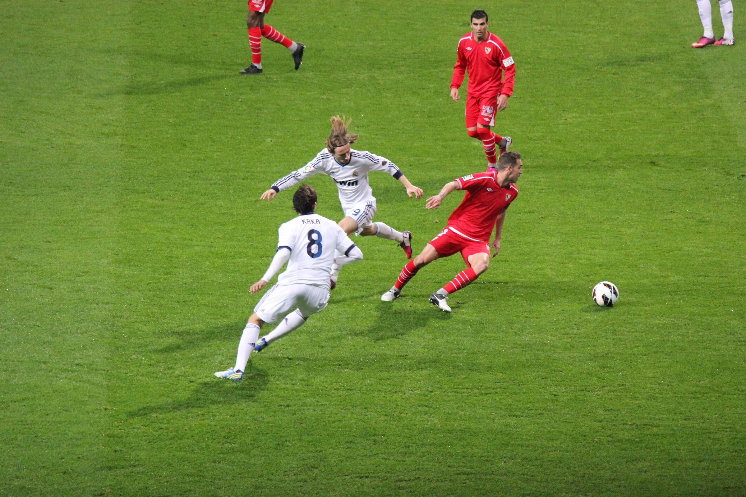 Real Madrid v Sevilla 10 February 2013 in a La Liga game at Real Madrid's home grounds.
