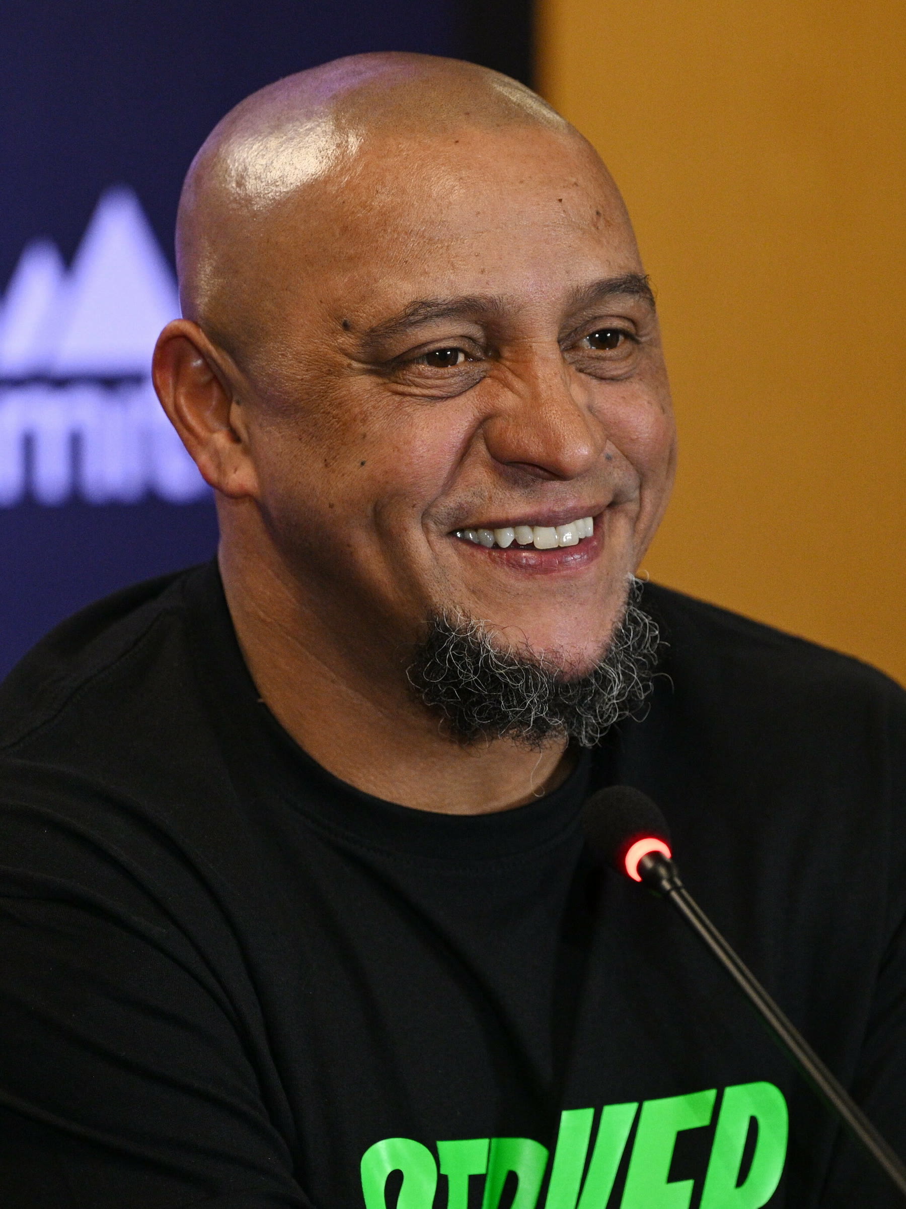 Roberto Carlos speaking at Web Summit in 2023