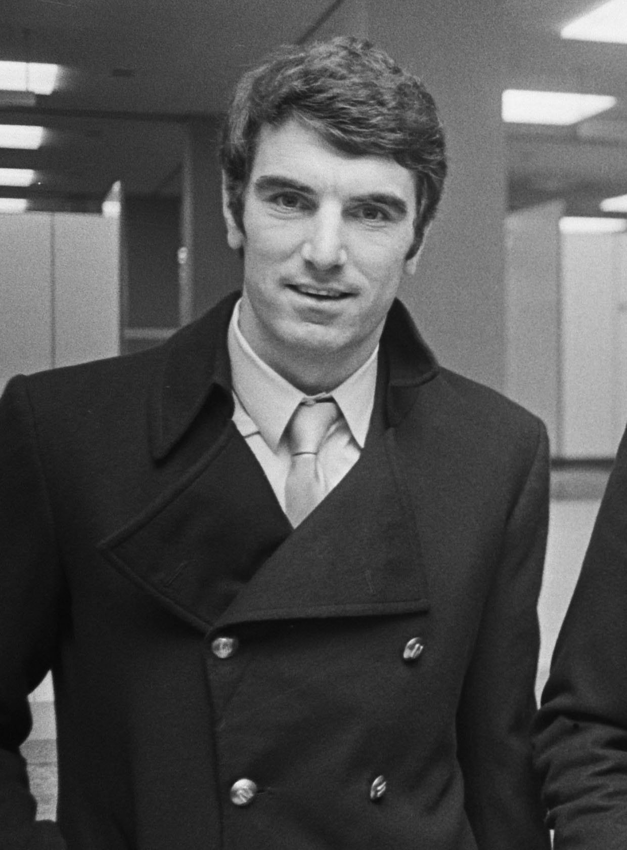 Dino Zoff arriving at Schiphol with Napoli before a match against Ajax