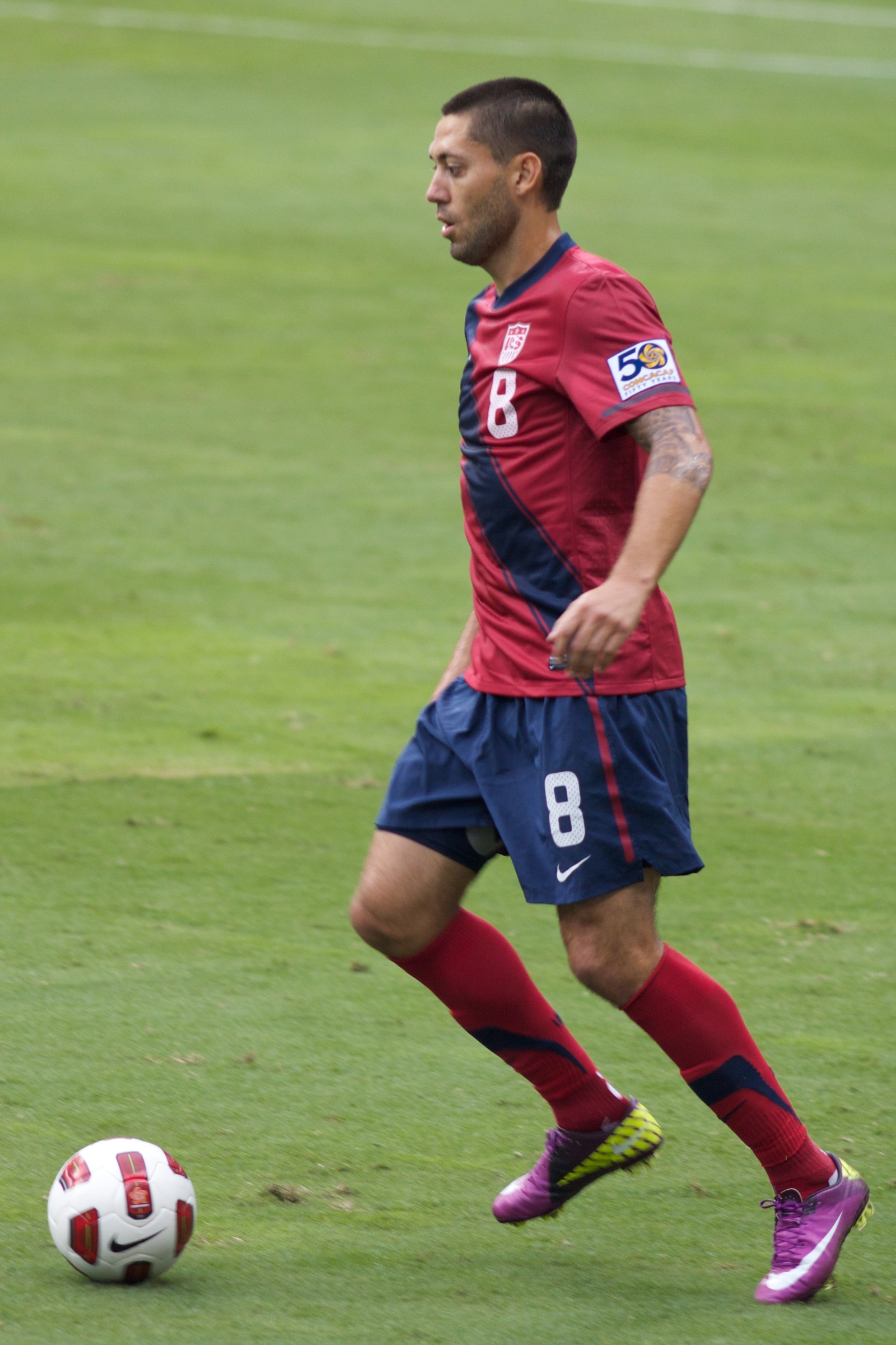 Clint Dempsey representing the US soccer team at the 2011 Gold Cup semi-final match in Houston Texas on June 22, 2011.