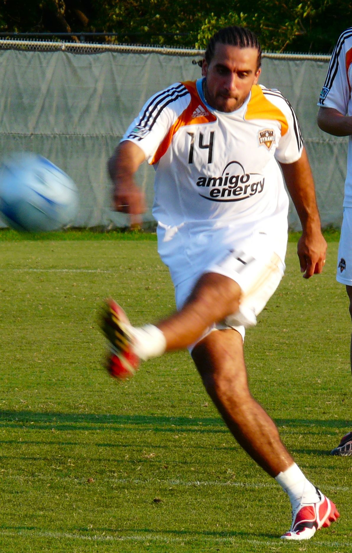 Dwayne De Rosario training with Houston Dynamo in Washington, DC.