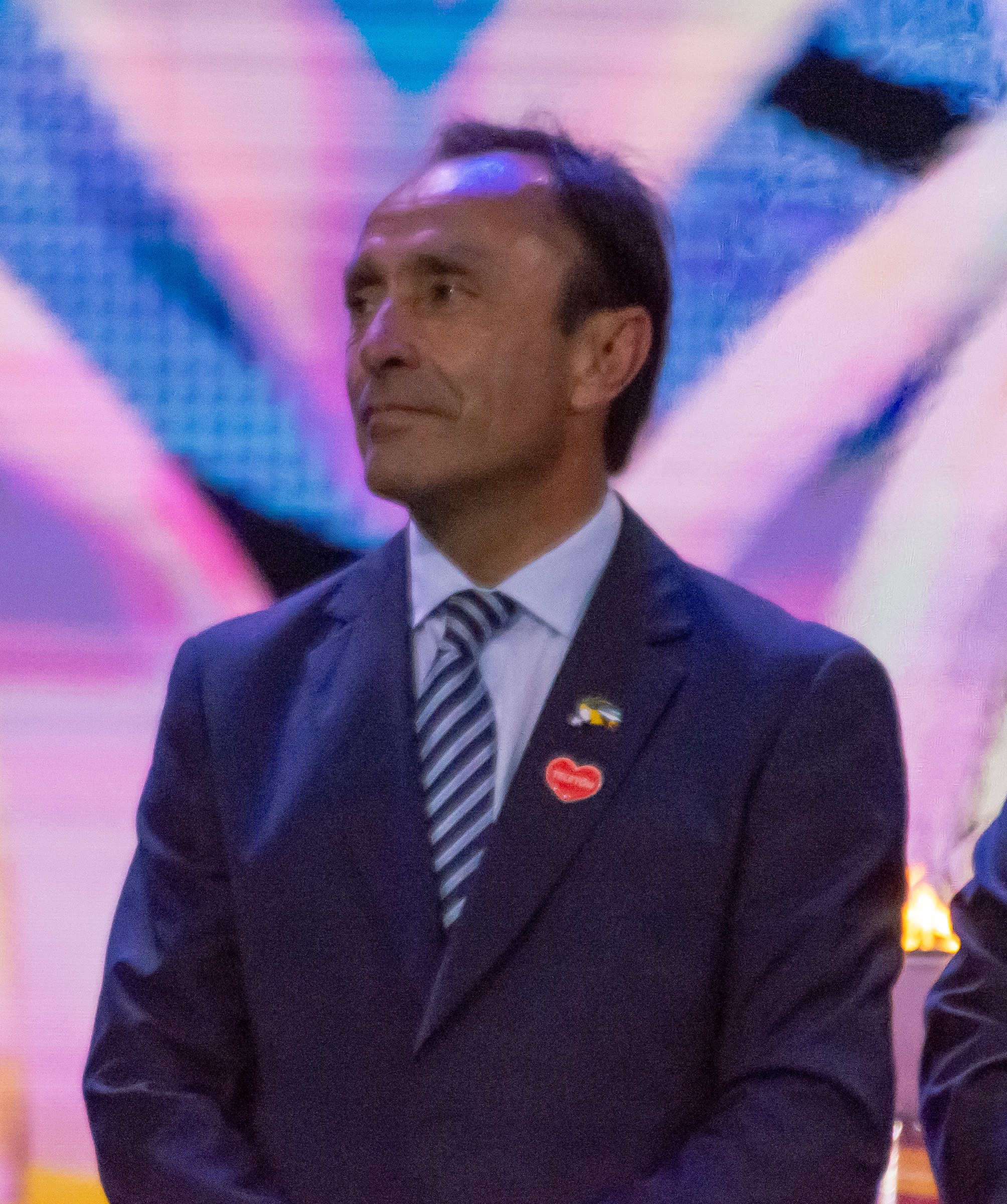 Jaime Pizarro at the opening of Chile's 2023 Teletón event.