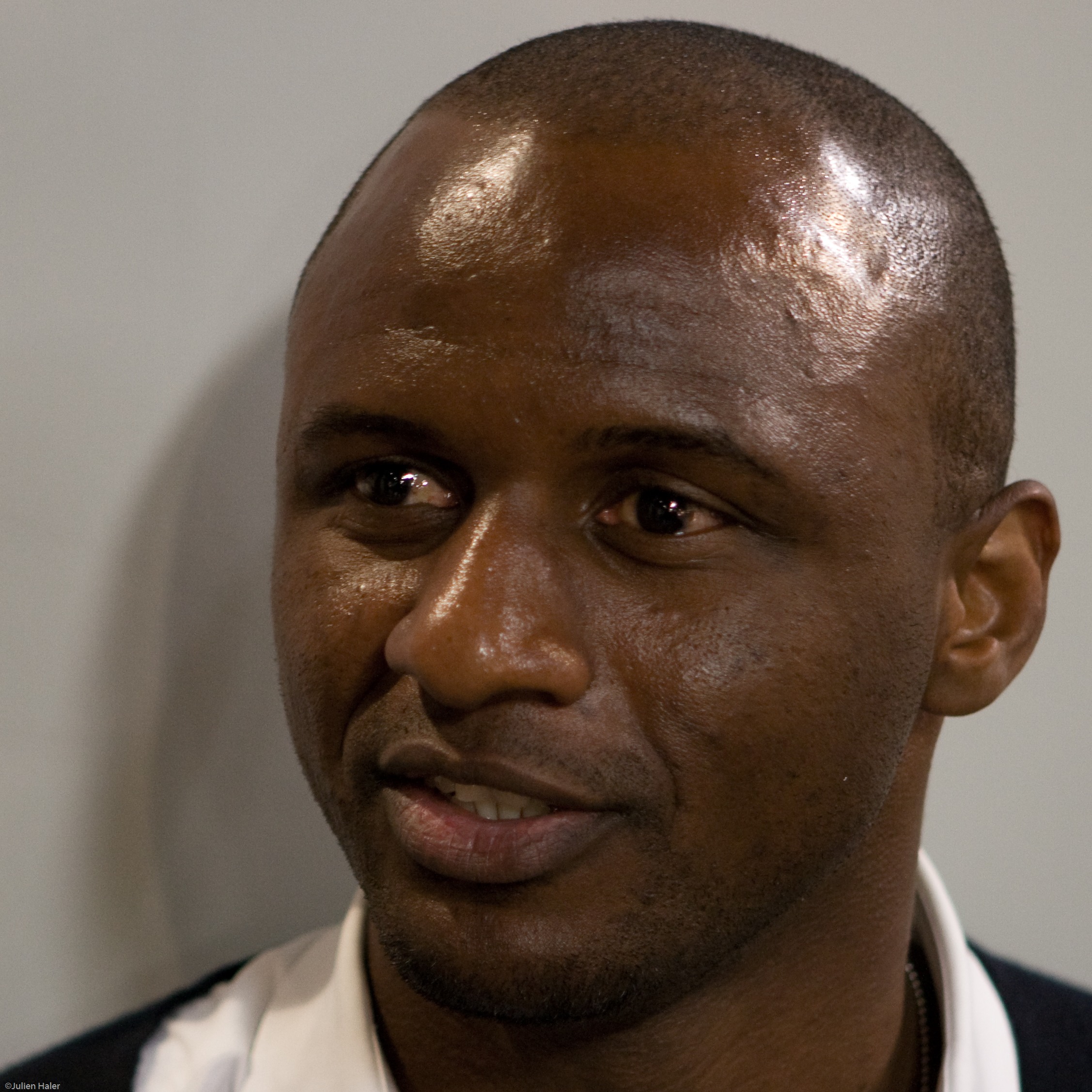 Patrick Vieira au cours d'un casting organisé par Adidas.
