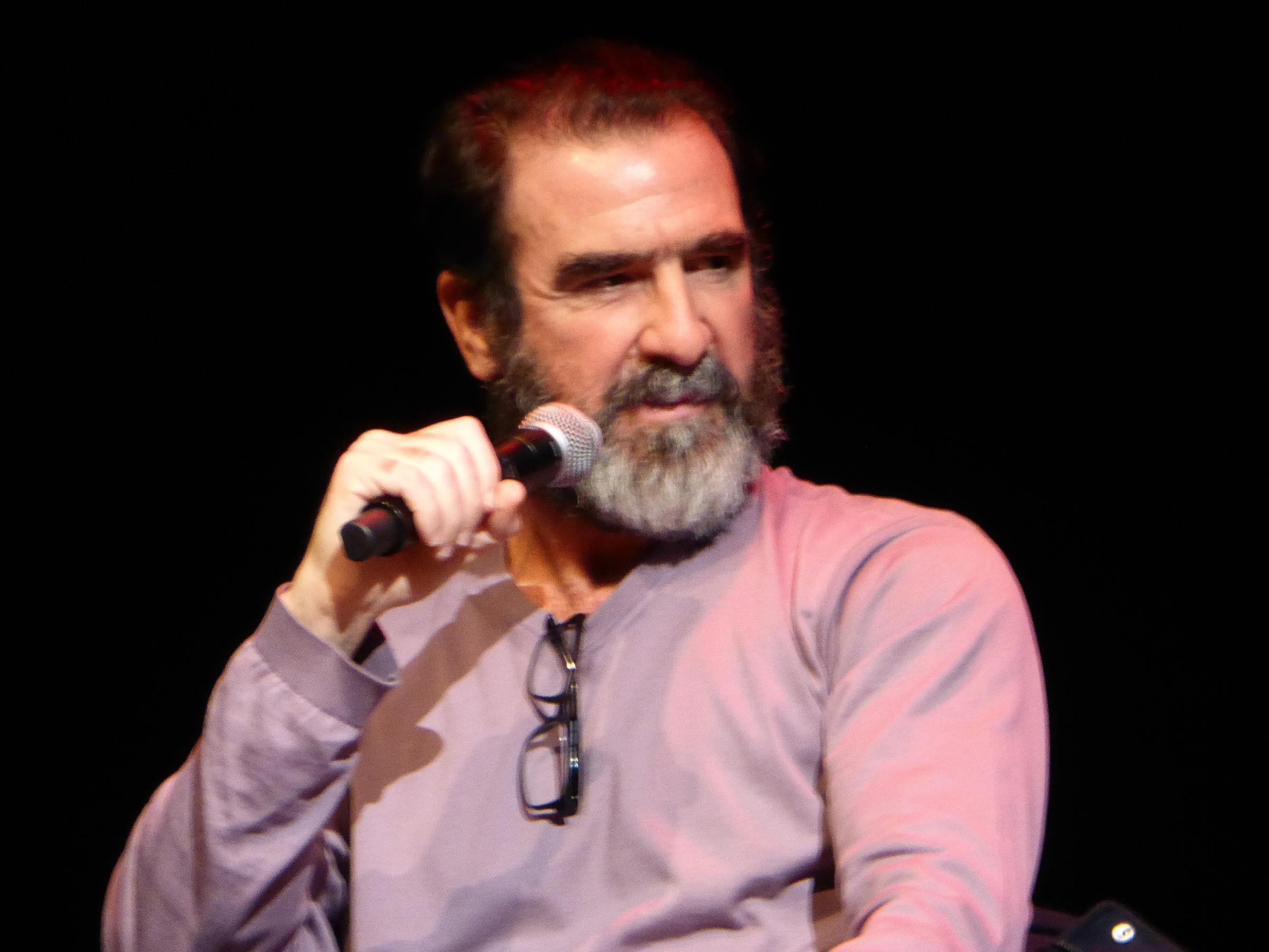 Eric Cantona, The Lowry, Salford, Greater Manchester, England, February 2017.