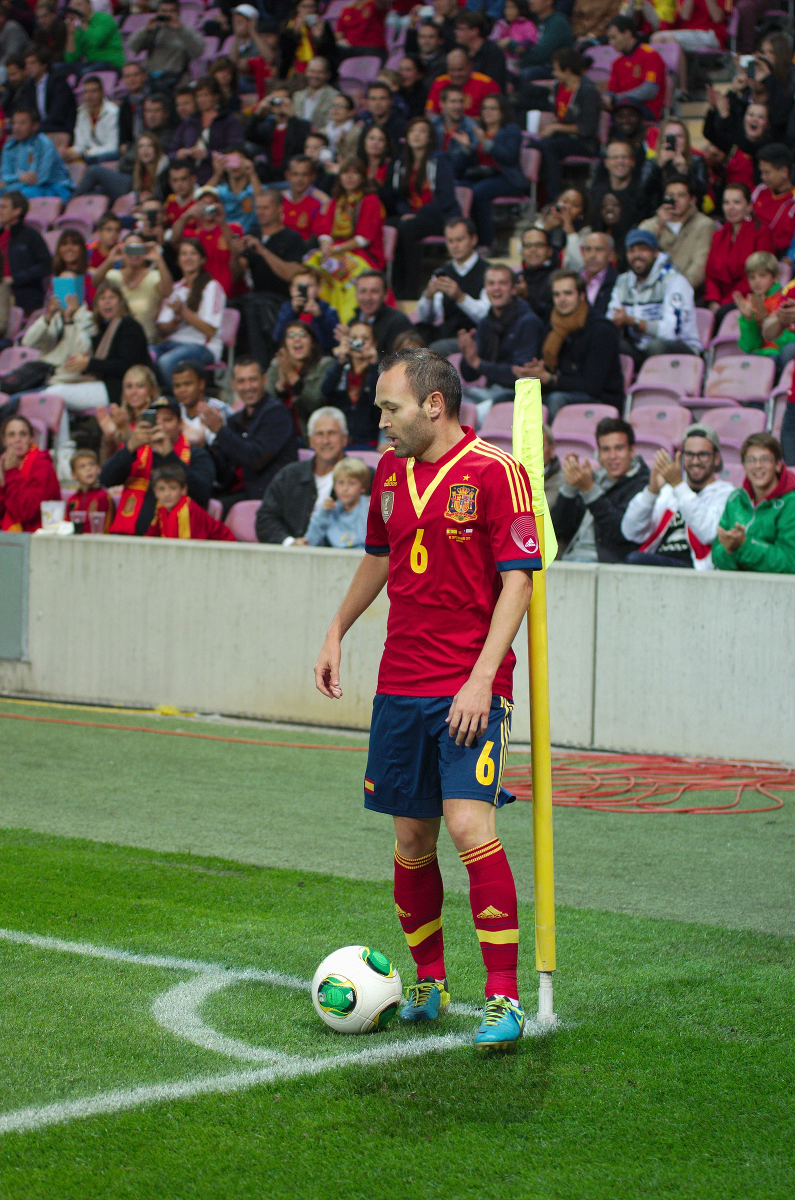 Spain - Chile - 10-09-2013 - Geneva - Andres Iniesta.