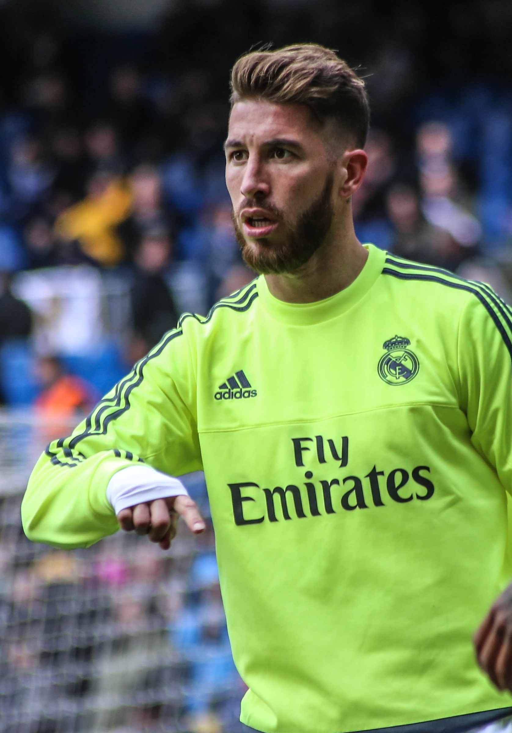 Sergio Ramos entrenando.