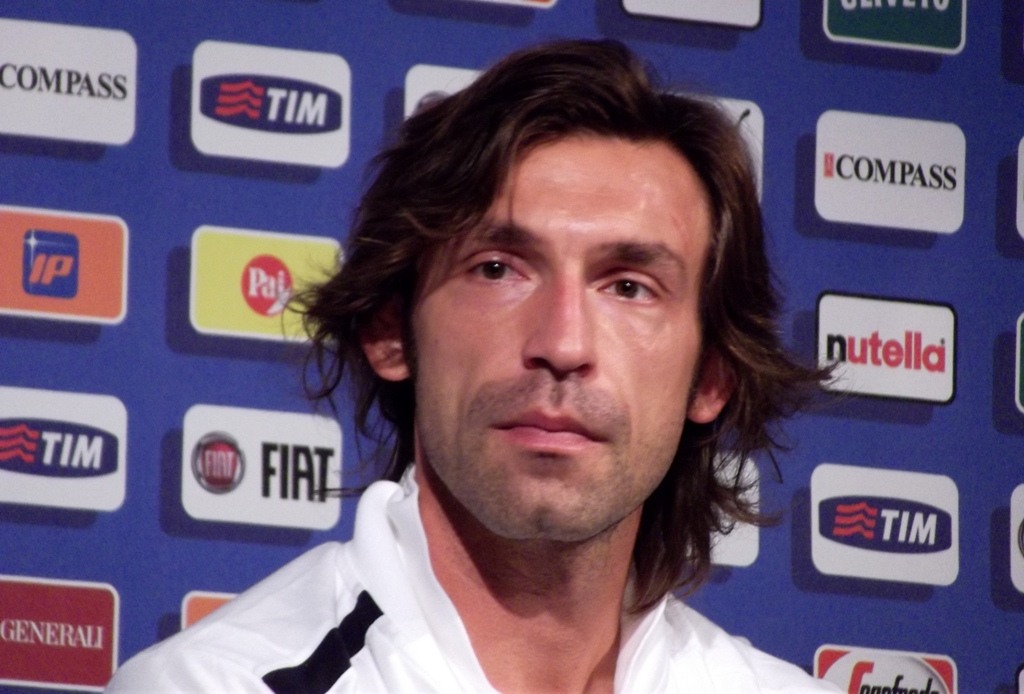 Andrea Pirlo attends a press conference ahead of semi-final against Germany on June 26, 2012 in Krakow.